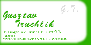 gusztav truchlik business card